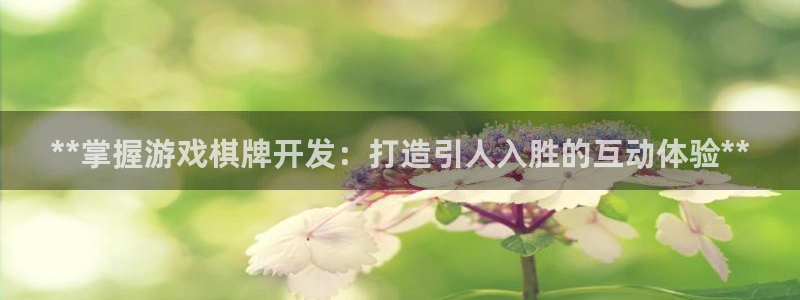 沐鸣2代理求27337：**掌握游戏棋牌开发：打造引人入胜的互动体验**